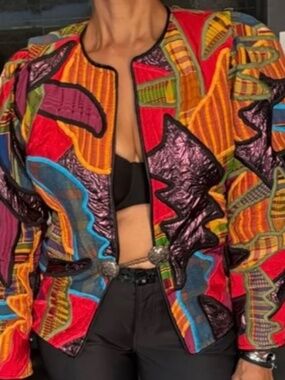 VINTAGE JUDITH ROBERTS PATCHWORK BOLERO JACKET